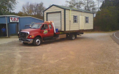 Hauling a small shed